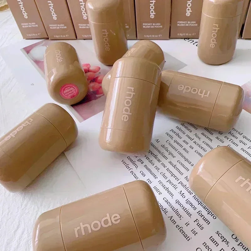 Rhode Pocket Blush Stick Lip And Cheek Hydrating Stick Natural Rouge Powder Blush Cream Lipstick Cheek Easy To Apply Color