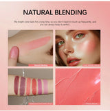 3-in-1Blush Stick Lasting Brightens Facial Cheek Stick Moisturizing Flash Lip Gloss Makeup Lip Gloss Face Rouge